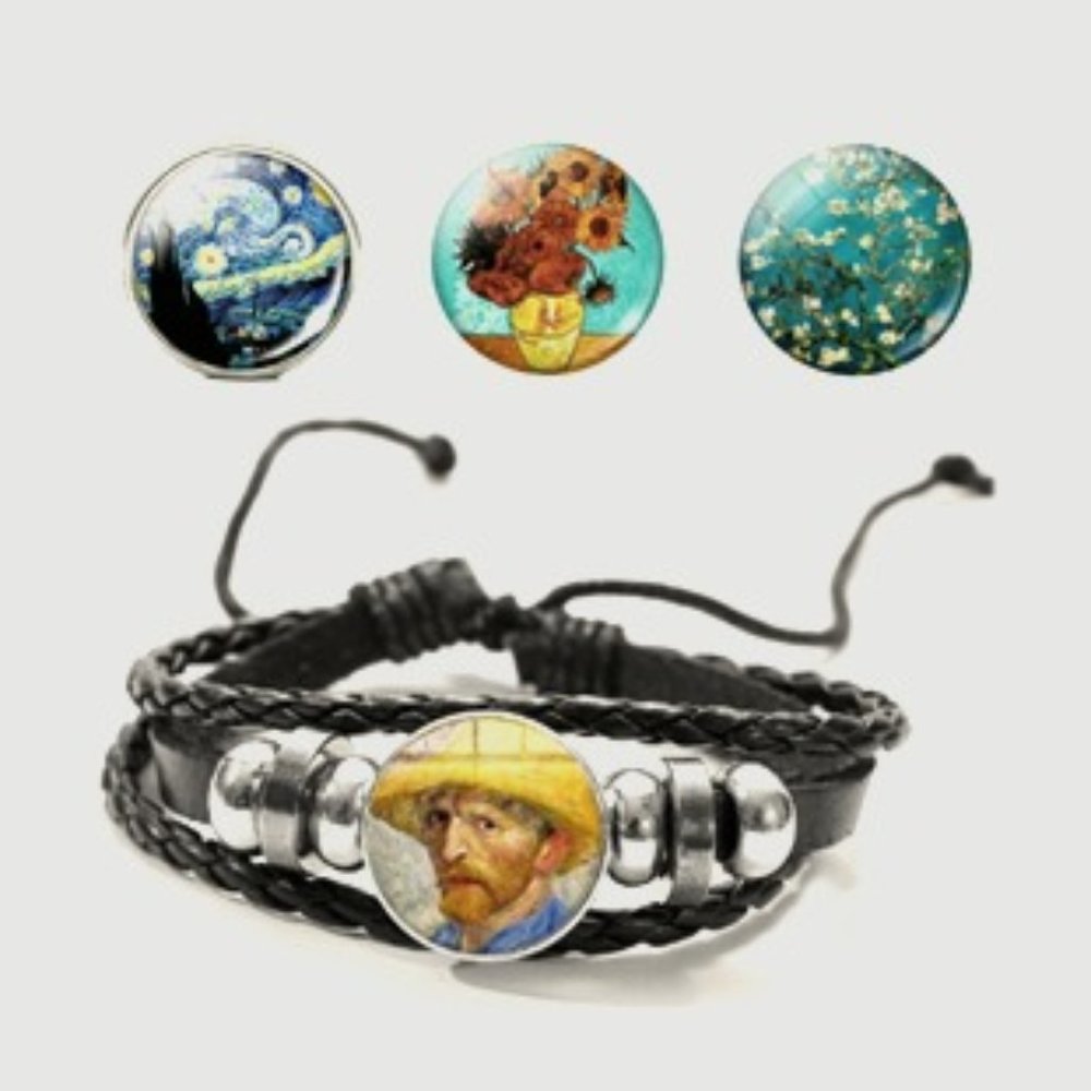 🍏50% OFF/3+...Van Gogh Bracelet with Set of 4 Interchangeable Paintings